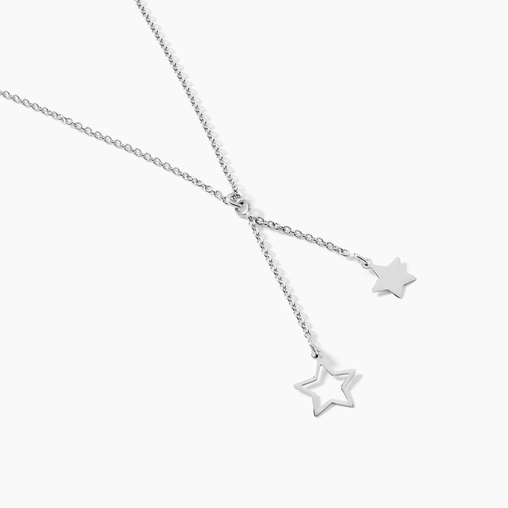 Collier Juliette Argent Blanc - Bijoux sans pierre Femme | Histoire d&rsquo;Or