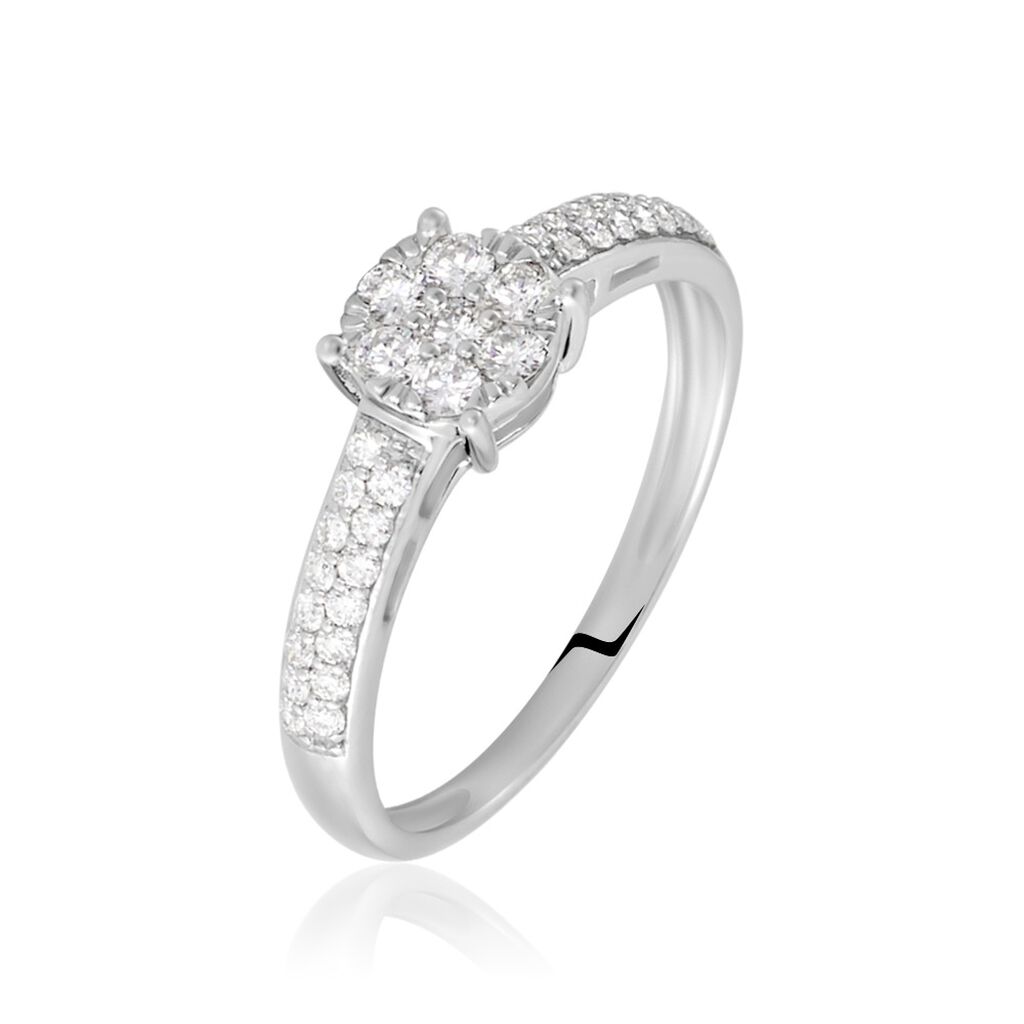 Bague Julia Platine Blanc Diamant - Bagues avec pierre Femme | Histoire d’Or