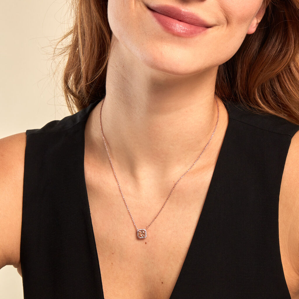 Collier Rio Argent Rose Oxyde De Zirconium - Colliers fantaisie Femme | Histoire d’Or