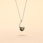 Collier Anais Or Blanc Perle De Culture Et Oxyde De Zirconium - Colliers Femme | Histoire d&rsquo;Or