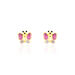 Boucles D'oreilles Puces Sienna Papillon Or Jaune - Clous d'oreilles Enfant | Histoire d’Or