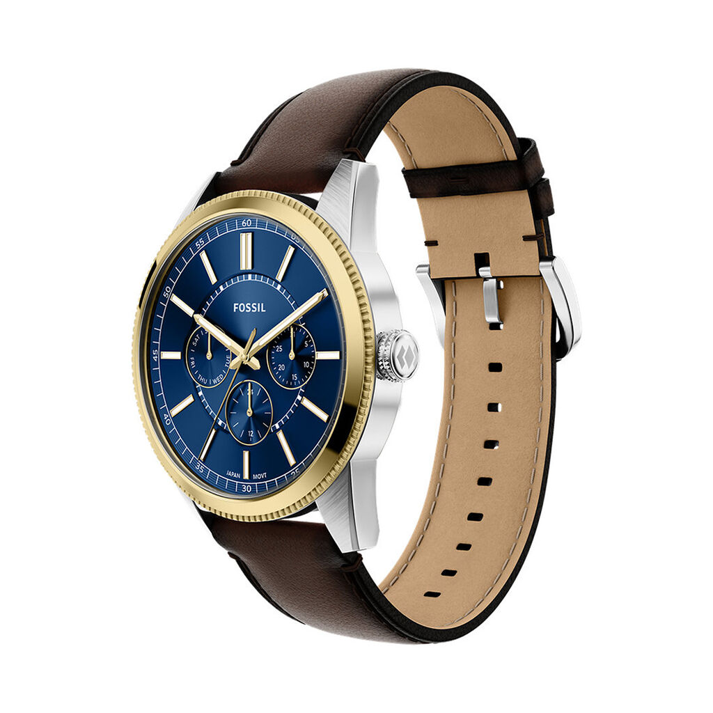 Montre Fossil Pearson Bleu - F&ecirc;te des p&egrave;res Homme | Histoire d&rsquo;Or