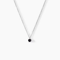 Collier Lylwenn Argent Blanc Oxyde De Zirconium Noir