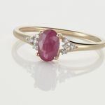 Bague Or Jaune Marie Rubis Diamants - Bagues solitaires Femme | Histoire d&rsquo;Or