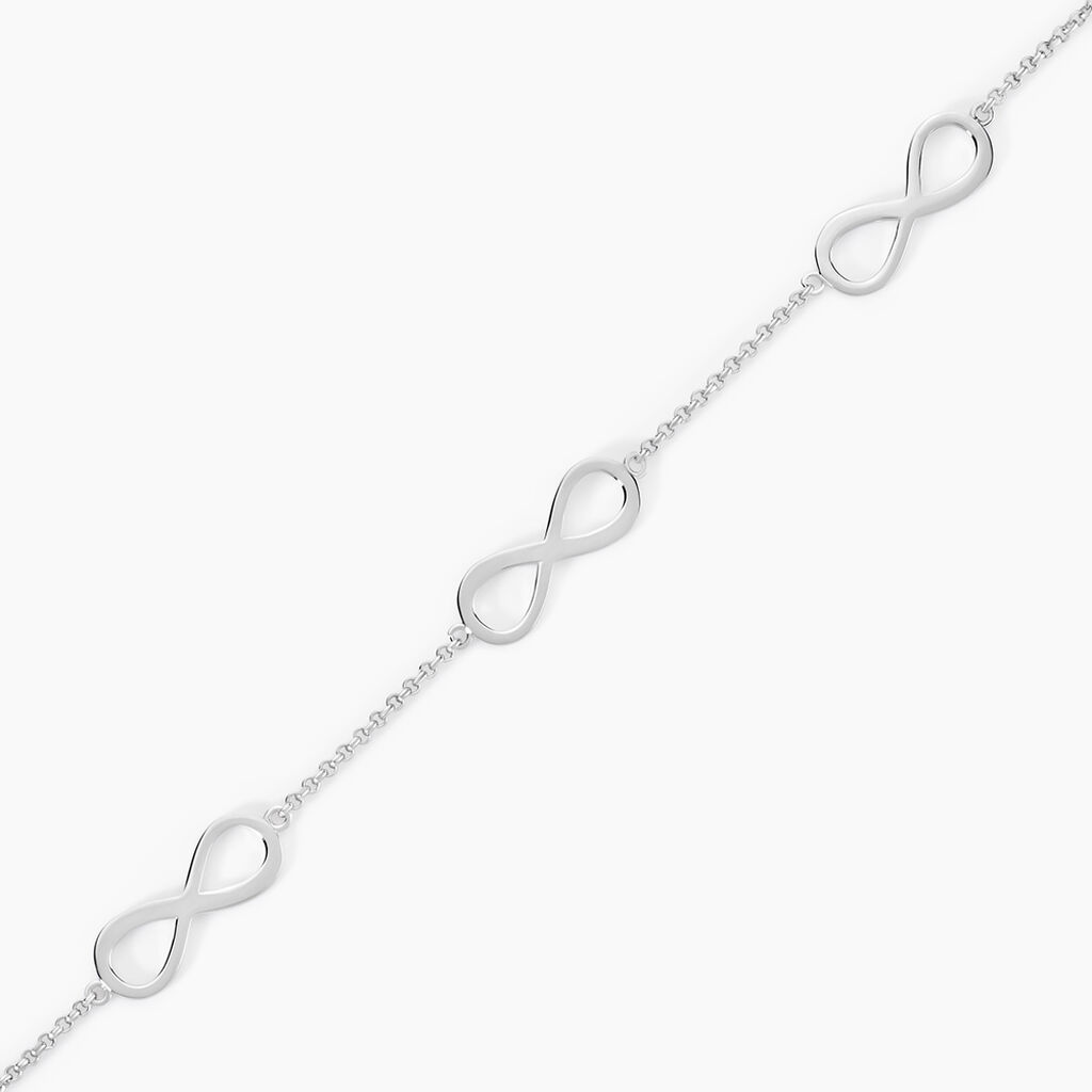 Bracelet Aliya Argent Blanc Rhodi&eacute; - Bracelets Femme | Histoire d&rsquo;Or