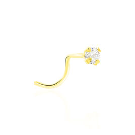 Piercing De Nez Fethi Serti Griffe Or Jaune Oxyde De Zirconium - Bijoux Femme | Histoire d’Or