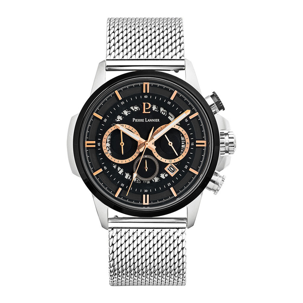 Montre Pierre Lannier Sentinelle Noir - Montres Homme | Histoire d’Or
