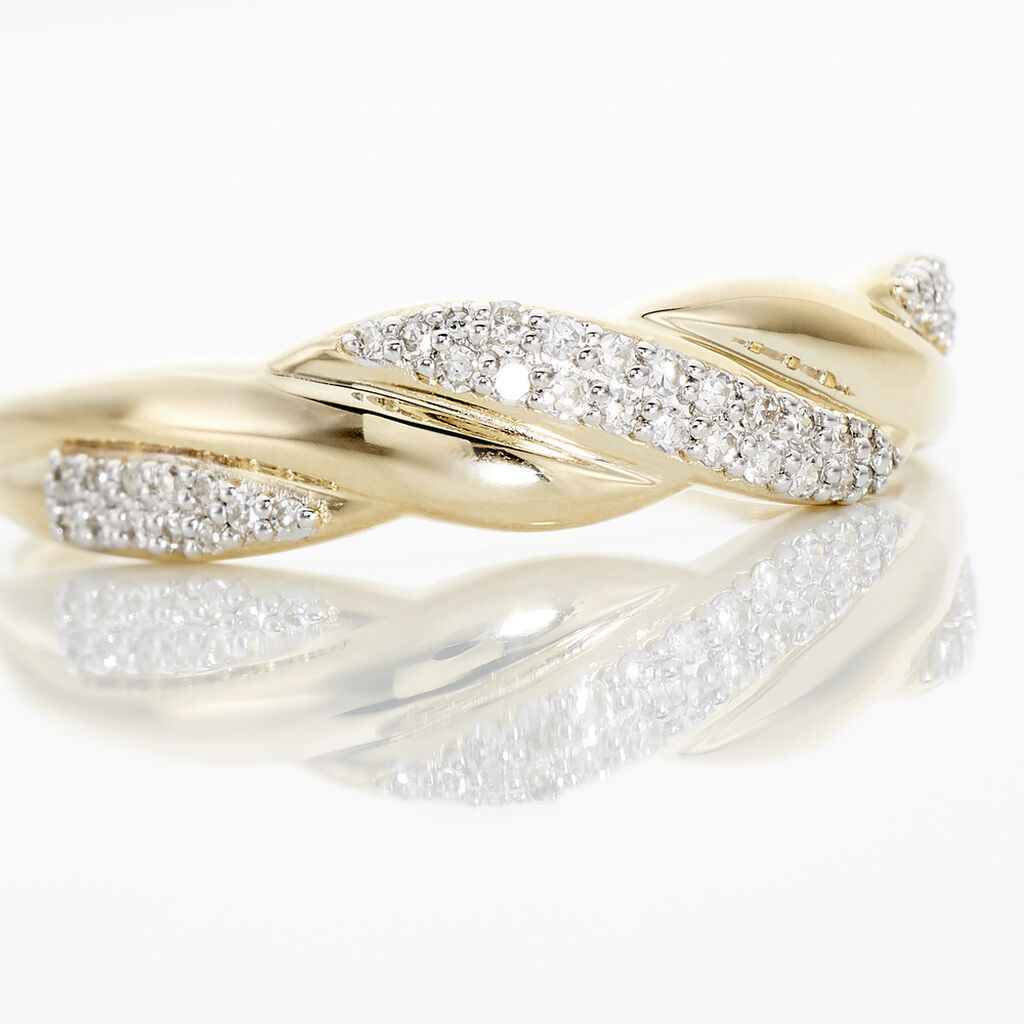 Bague Admète Or Jaune Diamant - Bagues avec pierre Femme | Histoire d’Or
