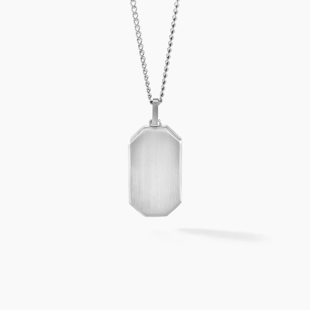 Collier Alessio Acier Blanc - Colliers fantaisie Homme | Histoire d’Or