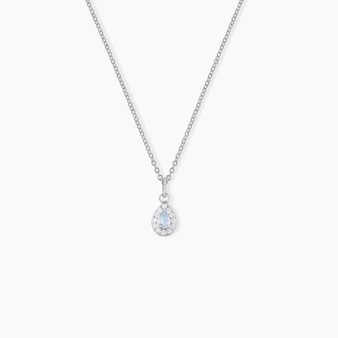 Collier Court Argent Blanc Tania Oxyde De Zirconium - Ras de cou Femme | Histoire d’Or