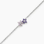 Bracelet Purple Bloom Argent Blanc Oxyde De Zirconium - Bracelets Femme | Histoire d&rsquo;Or