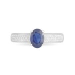 Bague Crista Or Blanc Saphir Et Diamant - Bagues solitaires Femme | Histoire d&rsquo;Or