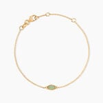 Bracelet Vintage Love Plaqu&eacute; Or Jaune Pierre De Synthese - Bracelets Pierre Femme | Histoire d&rsquo;Or