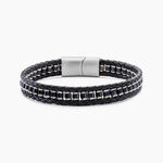 Bracelet Alassio Acier Blanc Oeil De Tigre - Bracelets Homme | Histoire d&rsquo;Or