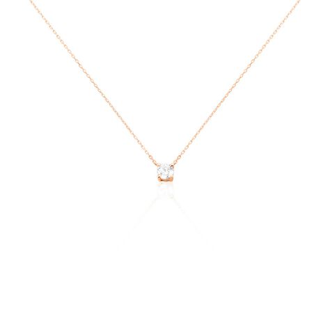 Collier Colby Or Rose Oxyde De Zirconium - Colliers Femme | Histoire d’Or