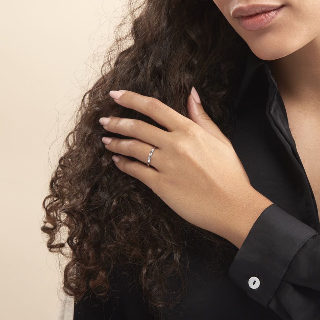 Anilie Witgouden Diamanten Solitaire Ring - Bagues solitaires Femme | Histoire d’Or