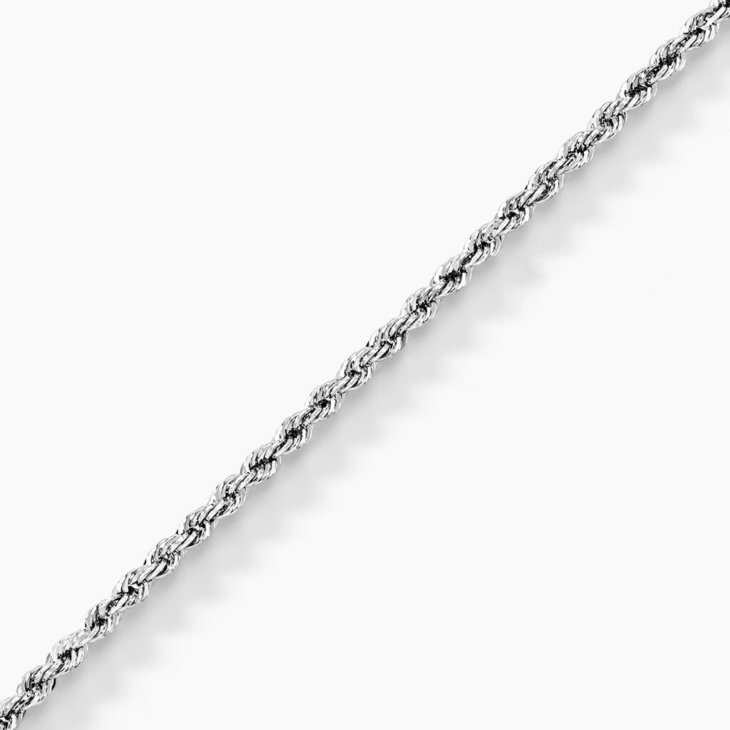 Bracelet Jerry Or Blanc Maille Corde - Bracelets cha&icirc;ne Femme | Histoire d&rsquo;Or