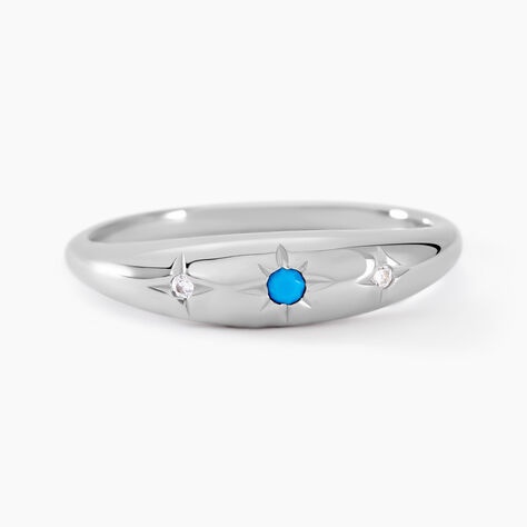 Bague Ocean Argent Blanc Oxyde De Zirconium - Bagues solitaires Femme | Histoire d’Or