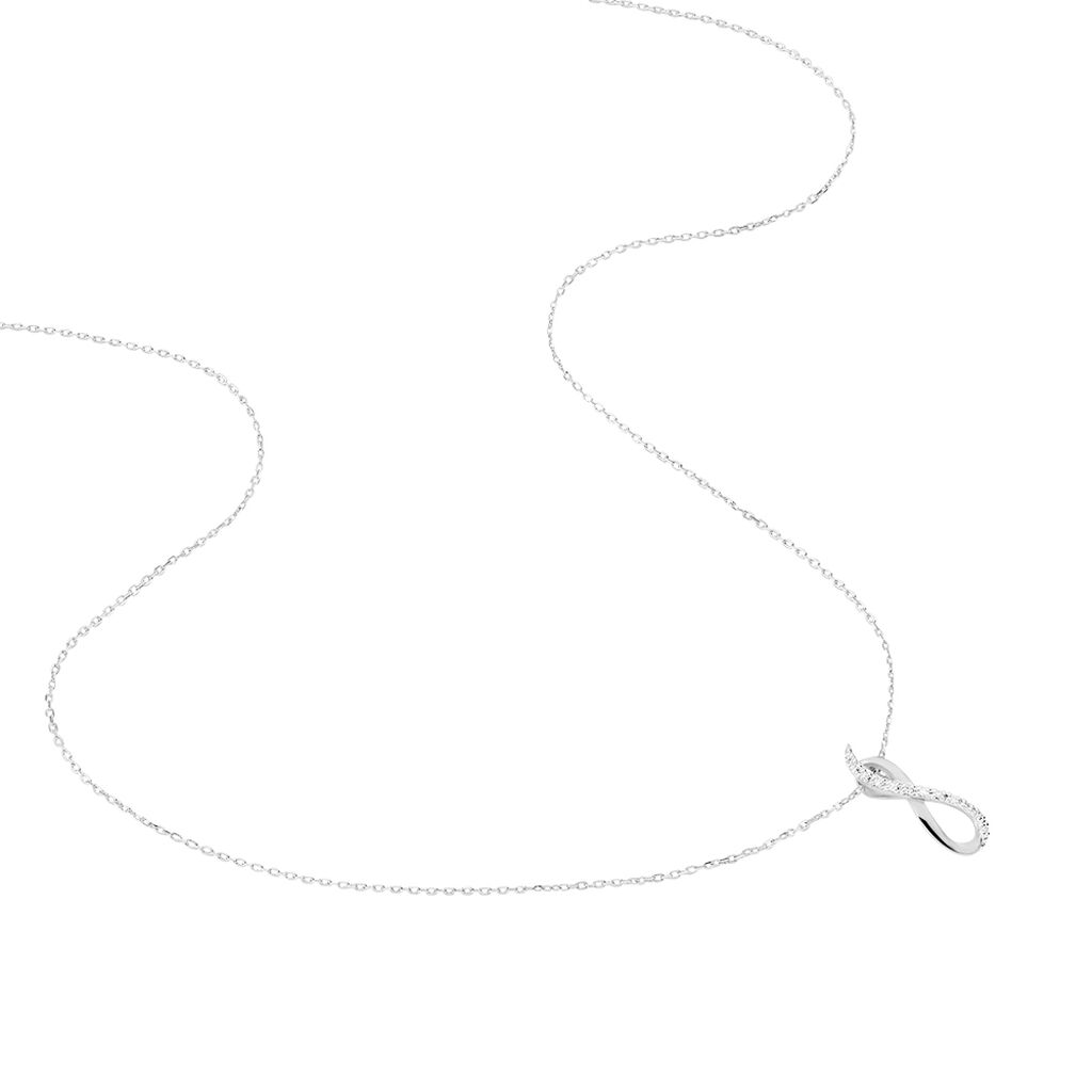 Collier Osanna Or Blanc Diamants - Colliers Infini Femme | Histoire d’Or