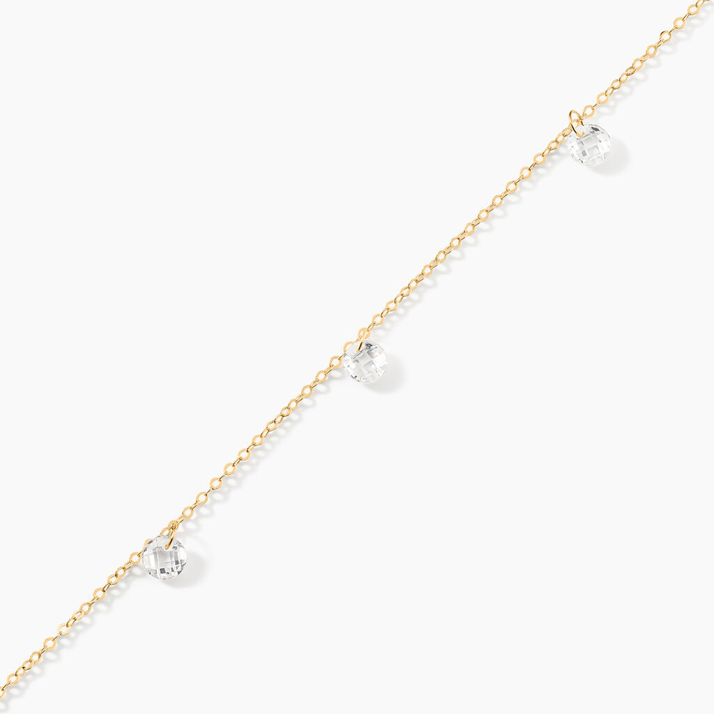 Bracelet Or Jaune Leucitica Oxydes De Zirconium - Bracelets Femme | Histoire d&rsquo;Or