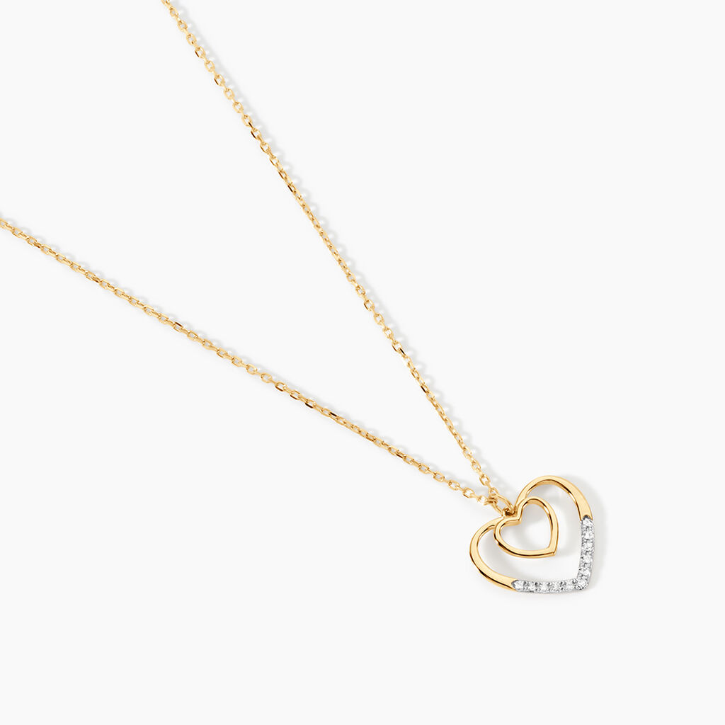 Collier Odine Or Jaune Diamant - F&ecirc;te des m&egrave;res Femme | Histoire d&rsquo;Or