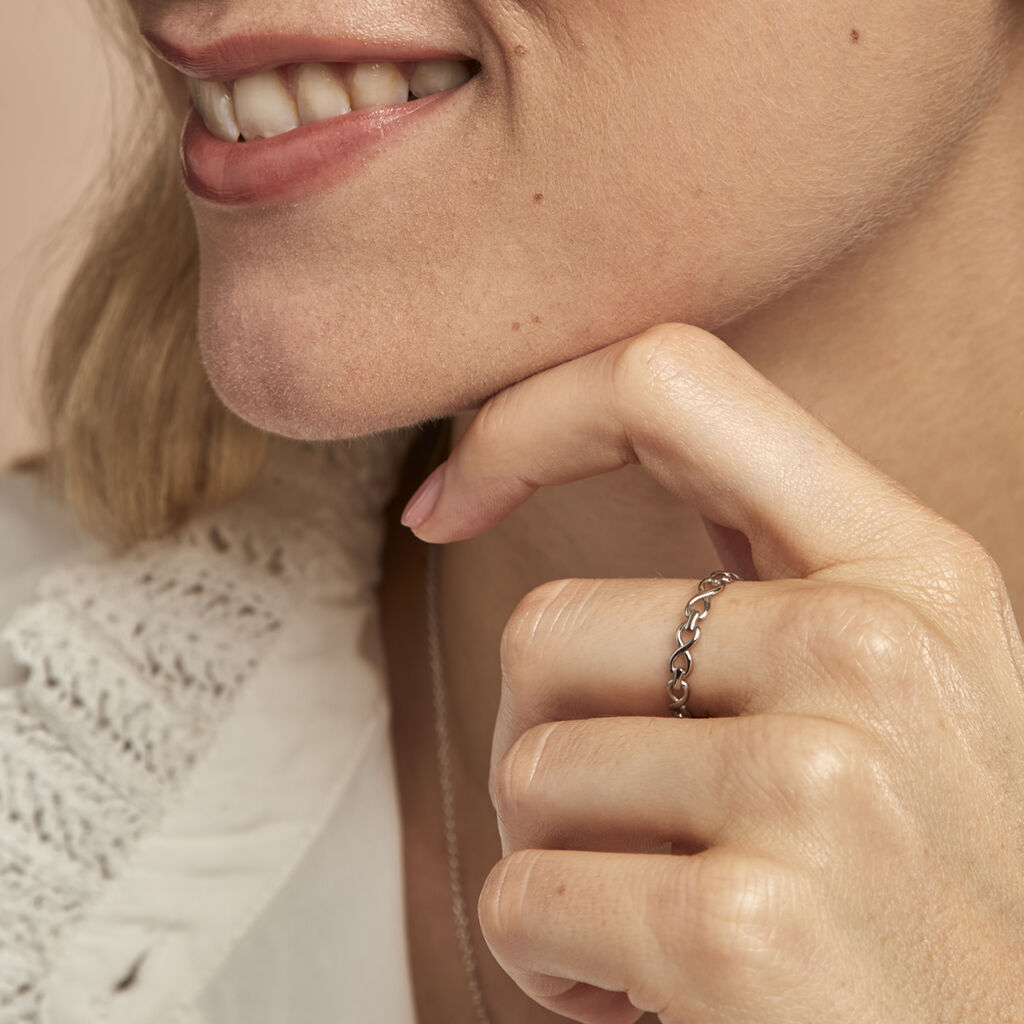 Bague Aquila Argent Blanc - Bagues fantaisie Femme | Histoire d’Or