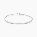 Bracelet Jonc Hermia Blanc Diamant Blanc - Bracelets joncs Femme | Histoire d&rsquo;Or