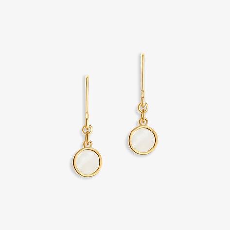 Boucles D'oreilles Pendantes Naïade Or Jaune Nacre - Boucles d'oreilles pendantes Femme | Histoire d’Or