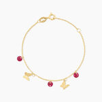 Bracelet Phyliss Argent Dor&eacute; A L'Or 750/1000 Oxyde De Zirconium - Bracelets Enfant | Histoire d&rsquo;Or