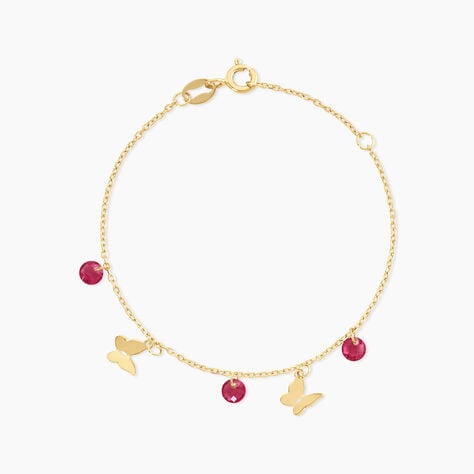 Bracelet Phyliss Argent Dor&eacute; A L'Or 750/1000 Oxyde De Zirconium - Bracelets Enfant | Histoire d&rsquo;Or
