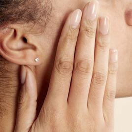 Boucles D'oreilles Puces Eddie Or Jaune Oxyde De Zirconium - Clous d'oreilles Femme | Histoire d’Or