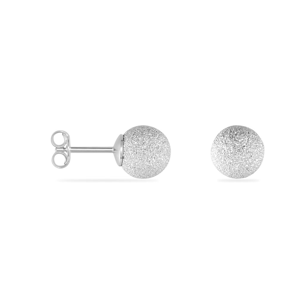 Boucles D'oreilles Puces Ayana Argent Blanc - Boucles d'oreilles fantaisie Femme | Histoire d’Or
