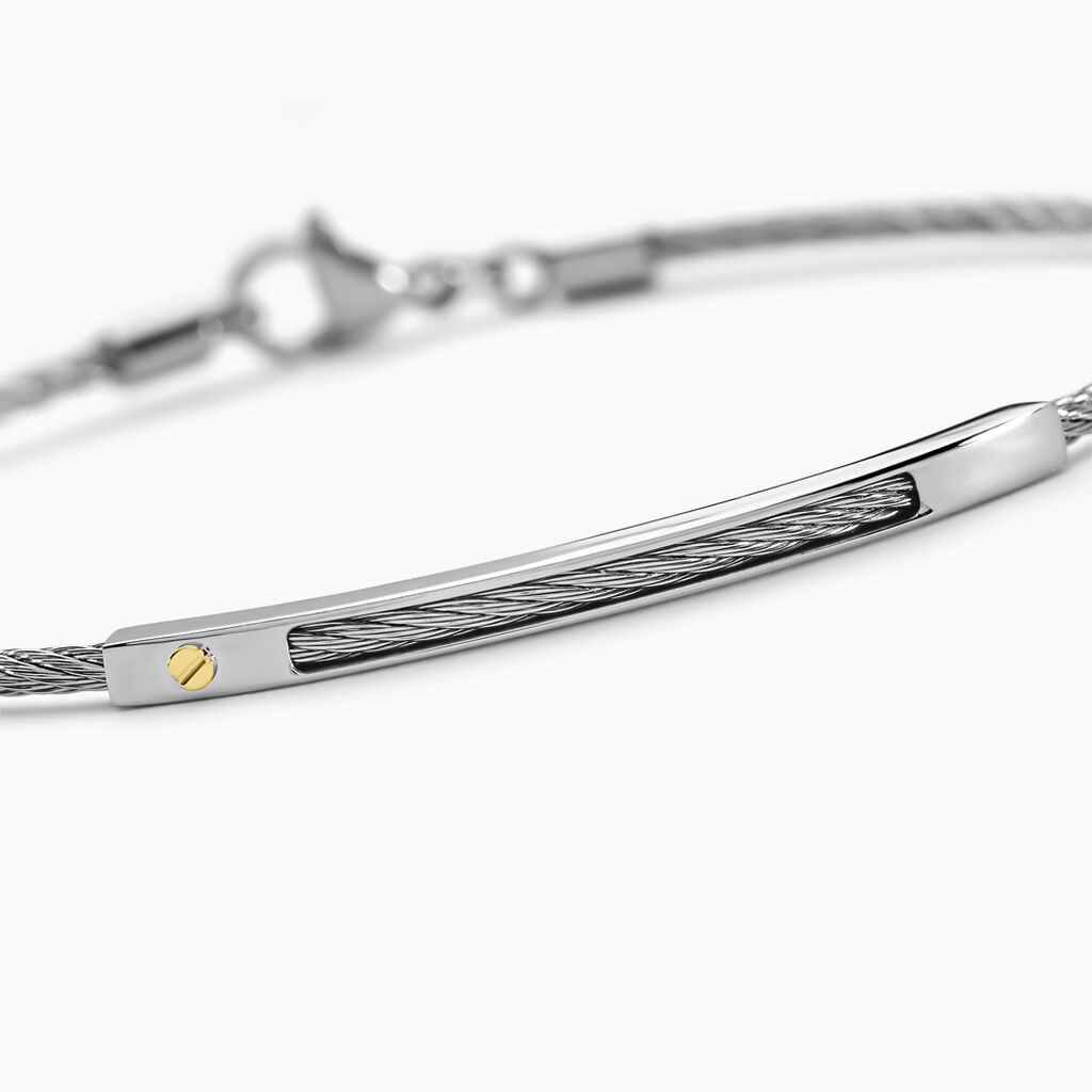 Bracelet Royan Acier Bicolore - F&ecirc;te des p&egrave;res Homme | Histoire d&rsquo;Or