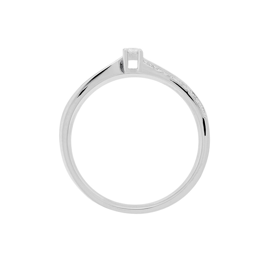 Bague Solitaire Asia Or Blanc Diamant -  Femme | Histoire d’Or