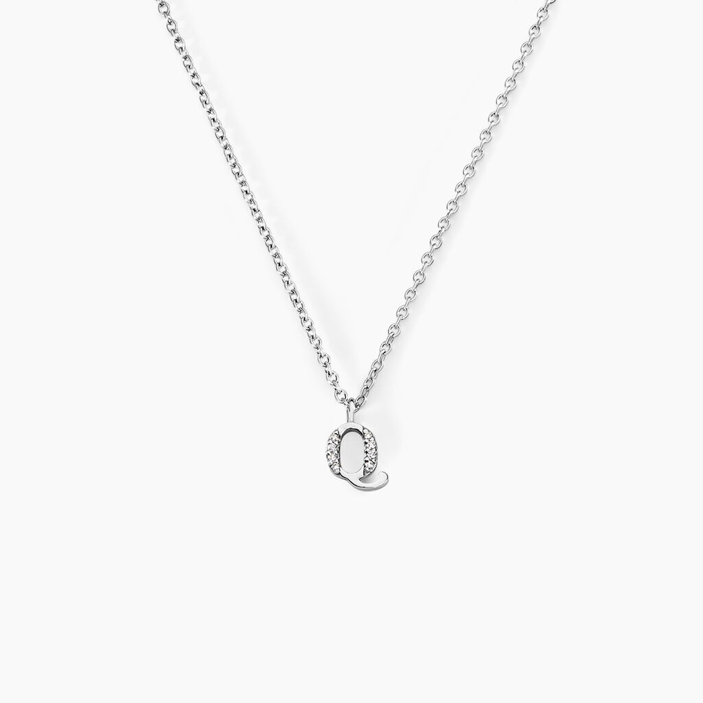 Collier Neruda Argent Blanc Oxyde De Zirconium - Colliers fantaisie Femme | Histoire d&rsquo;Or