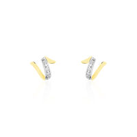 Boucles D'oreilles Puces Ouassima Or Jaune Diamant