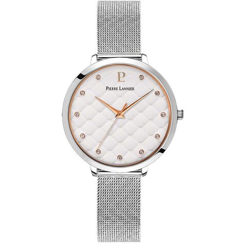 Montre Pierre Lannier Grace Blanc - Montres Femme | Histoire d&rsquo;Or