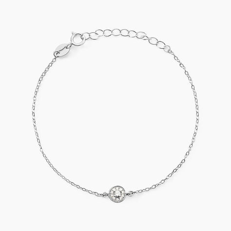 Bracelet Auxana Argent Blanc Oxyde De Zirconium - Bracelets Femme | Histoire d’Or