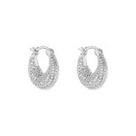 Cr&eacute;oles Sofia Argent Blanc Oxyde De Zirconium - Boucles d'oreilles cr&eacute;oles Femme | Histoire d&rsquo;Or