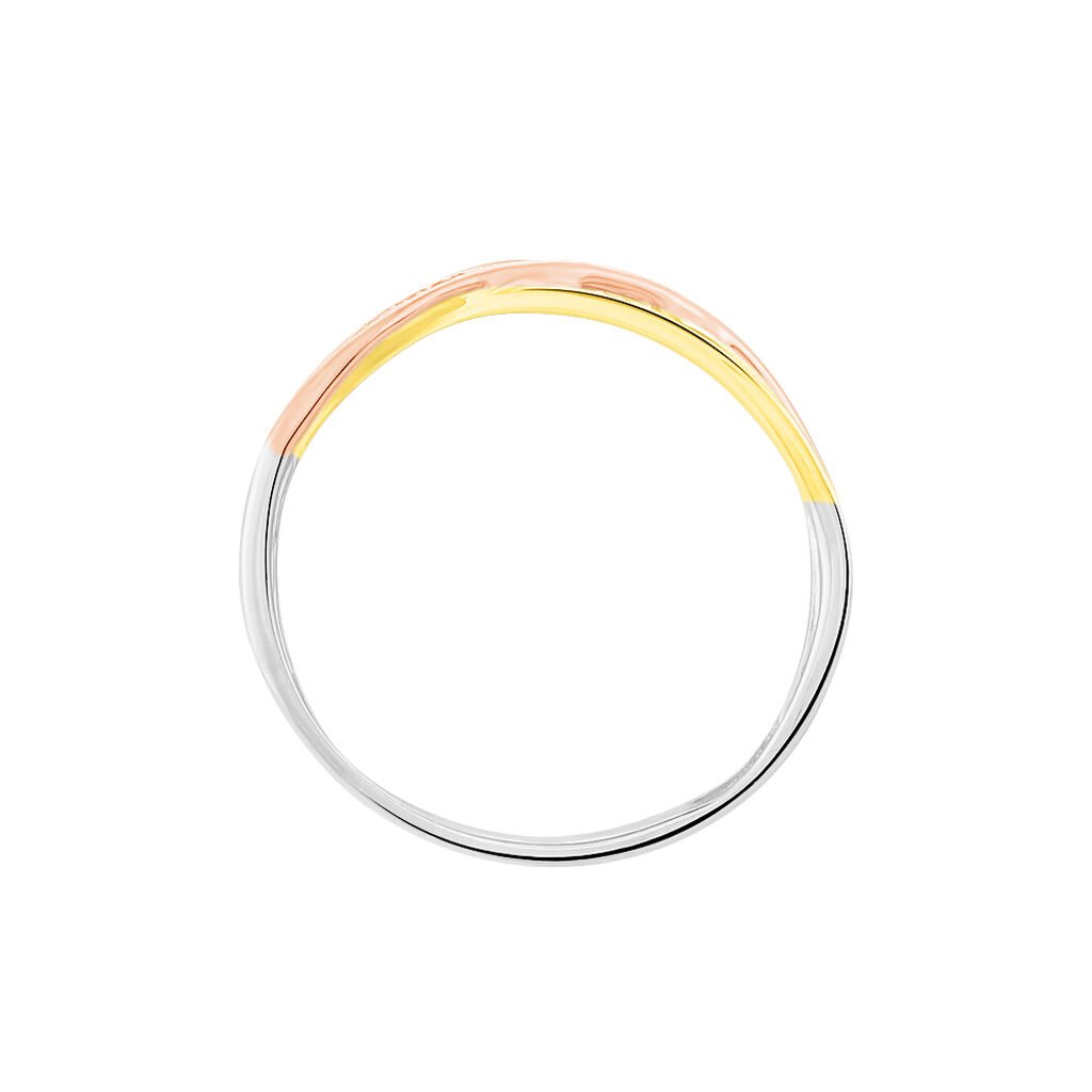 Bague Sabera Or Tricolore Diamant - Bagues avec pierre Femme | Histoire d&rsquo;Or
