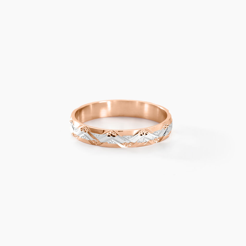 Alliance Clotilde Demi Jonc Classique Or Bicolore - Alliances Unisex | Histoire d&rsquo;Or