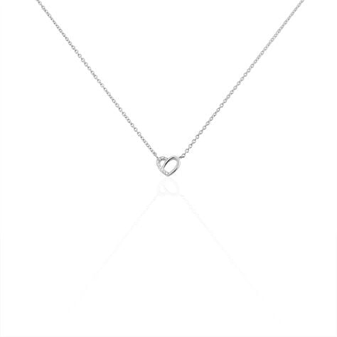 Collier Dorthea Argent Blanc Oxyde De Zirconium - Colliers fantaisie Femme | Histoire d&rsquo;Or