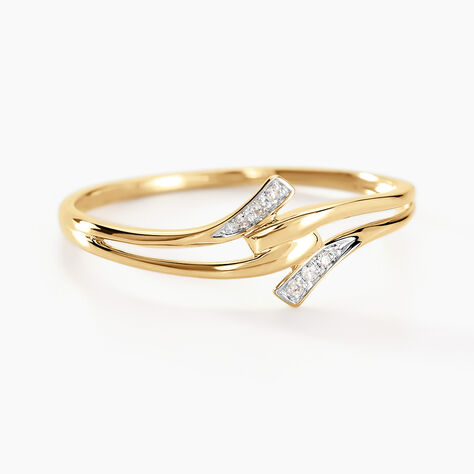 Bague Nelle Or Jaune Diamant - Bagues avec pierre Femme | Histoire d’Or