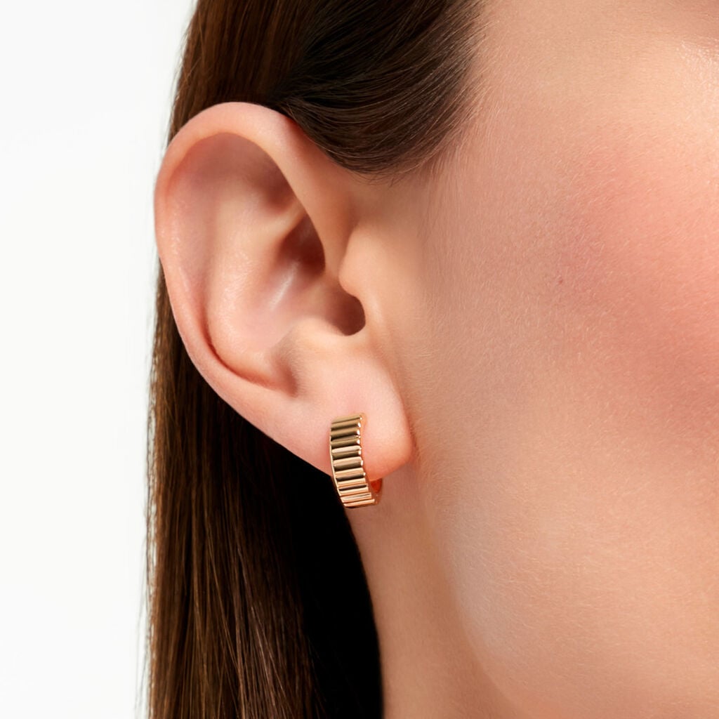 Cr&eacute;oles Alegria Plaqu&eacute; Or Jaune - Boucles d'oreilles cr&eacute;oles Femme | Histoire d&rsquo;Or