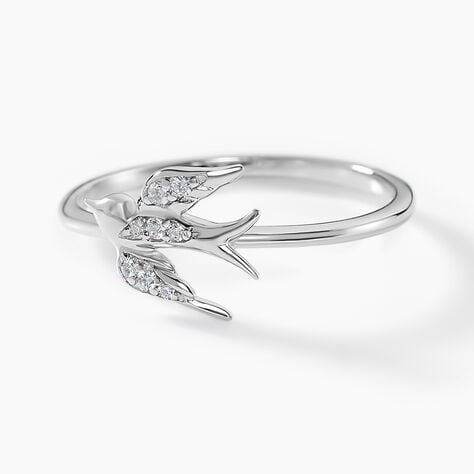 Bague Marilla Argent Blanc Oxyde De Zirconium - Bagues solitaires Femme | Histoire d&rsquo;Or