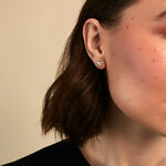 Boucles D'Oreilles Puces Leonille Or Blanc Diamant - Clous d'oreilles Femme | Histoire d&rsquo;Or