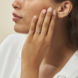 Bague Solitaire Mathylda Argent Blanc Oxyde De Zirconium - Bagues solitaires Femme | Histoire d’Or