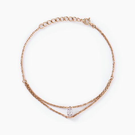 Bracelet Giulette Argent Rose Oxyde De Zirconium - Bracelets Femme | Histoire d&rsquo;Or