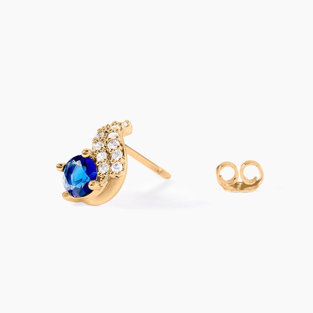 Boucles D'oreilles Puces Tyana Plaqué Or Jaune Oxyde De Zirconium - Boucles d'oreilles fantaisie Femme | Histoire d’Or