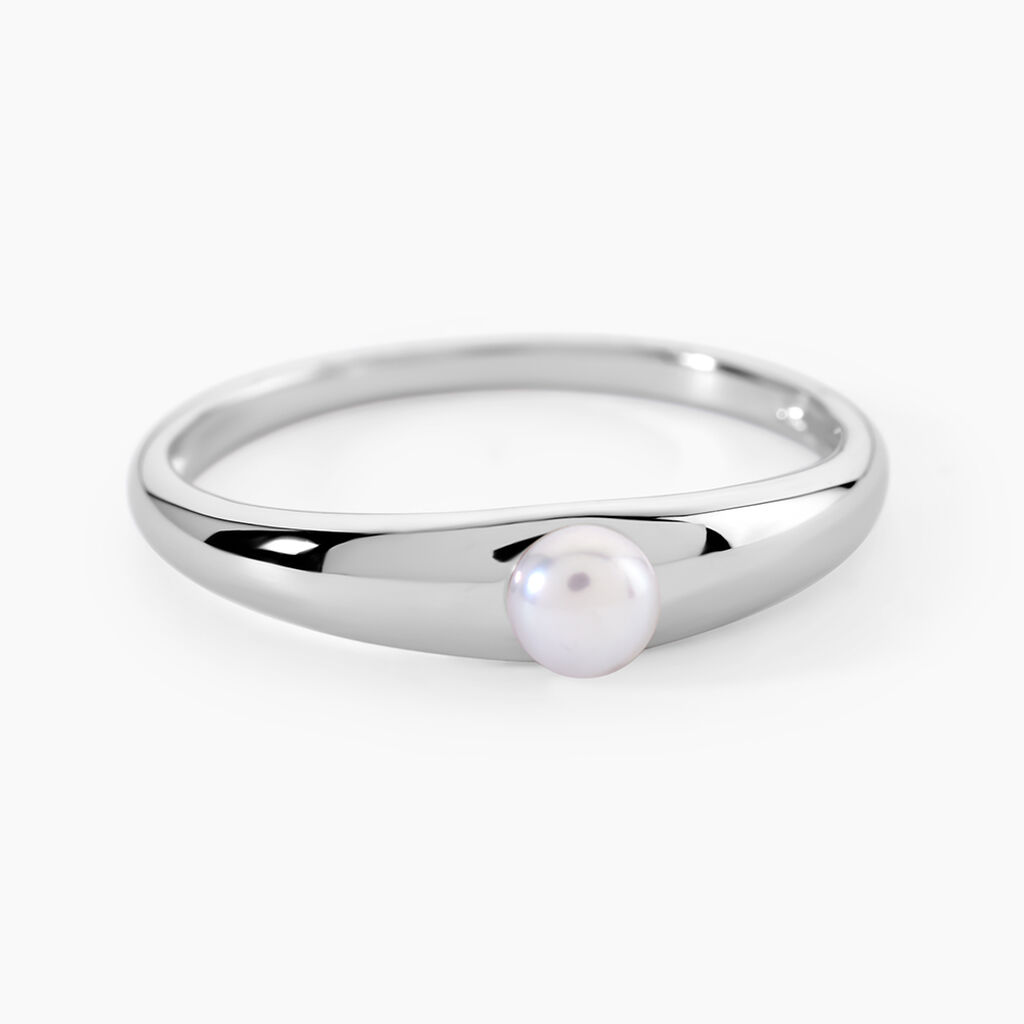 Bague Aurela Argent Blanc Perle De Culture - Bagues solitaires Femme | Histoire d&rsquo;Or